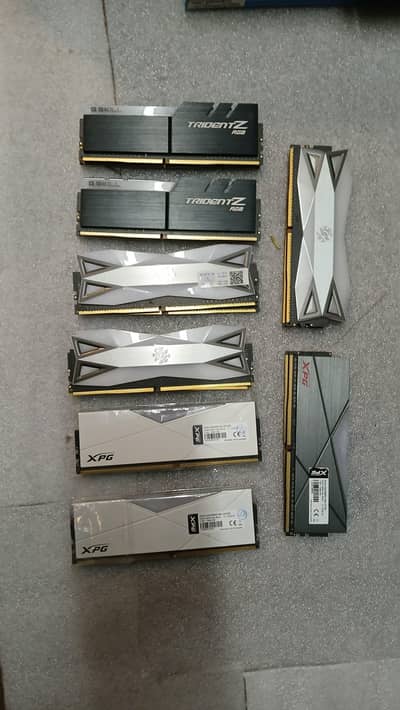 Rams 8x16gb Corsair&xpg&Gskill 8x8  cl32 cl 36 cl 18 cl 16