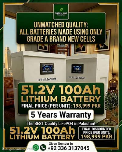 51.2V 100ah Lithium Battery 5 Years Warranty Grade A Cells 12.8V 25.6V