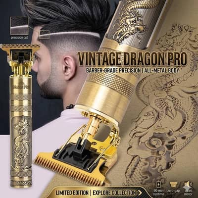​Vintage T9 Professional Trimmer - Gold Dragon Edition