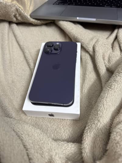 iPhone 14 Pro Max 128 gb LLA 9.5/10 purple bh 79 with box PTA approved