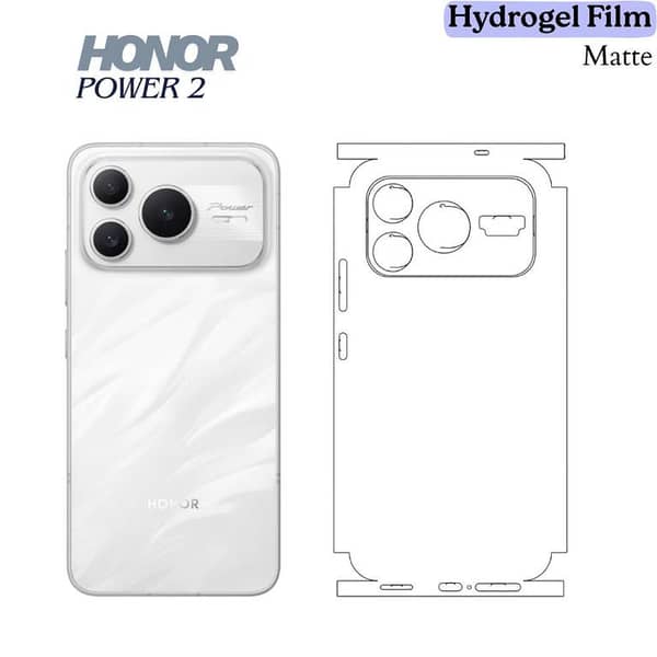 Honor Power 2 Matte Back Sheet | Anti-Fingerprint TPU Back Protector | Self-Healing Scratch Resistant | Ultra Thin Slim Fit | Case Friendly | Matte Hydrogel Film Back Cover