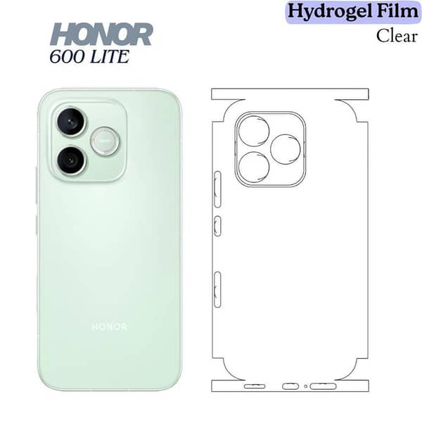 Honor 600 Lite Clear Back Sheet | Transparent TPU Back Protector | Self-Healing Scratch Resistant | Ultra Thin Slim Fit | Case Friendly | Clear Hydrogel Film Back Cover