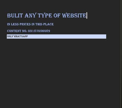 Bulit any  type  of website in  less prices