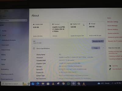 Intel r core (TM) i7-7500U CPU@2.70GHz