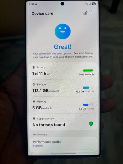 Samsung Mobile S23 Ultra 12/256 full ok water pack box is in KSA NON P