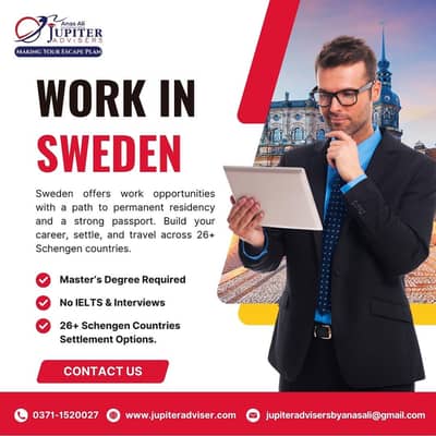 Work in Sweden & Explore 26+ Schengen Countries – Apply Now!