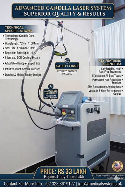Candela Advanced Laser System | Professional Hair Removal & Skin Care
