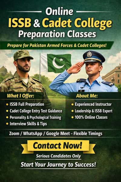 Online ISSB & Cadet College Preparation Classes