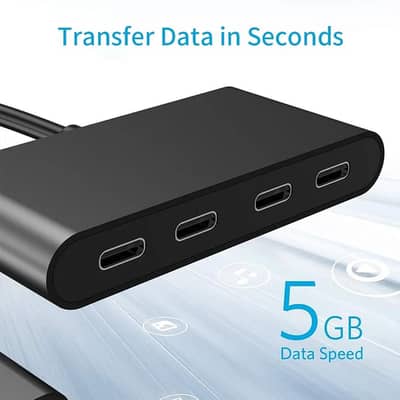 USB C to C female 4 Port hub fast Data transfer