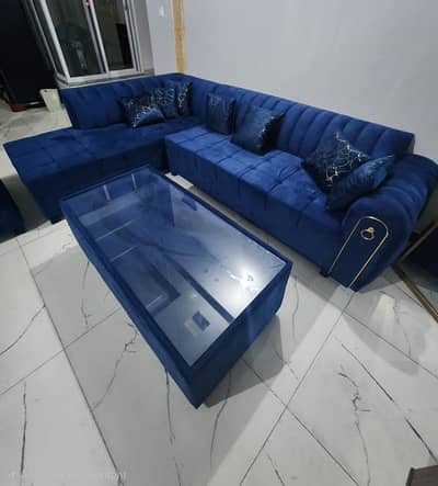 Brand new 6 seater Sofa Set for Sale with matching Table (with Wheels)