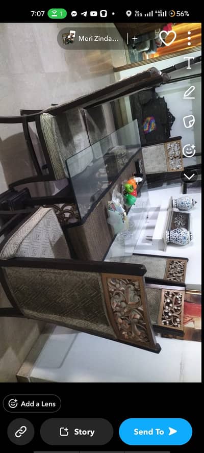 Dining Table Set with 6 Chairs Stylish Modern Strong Build Durable!