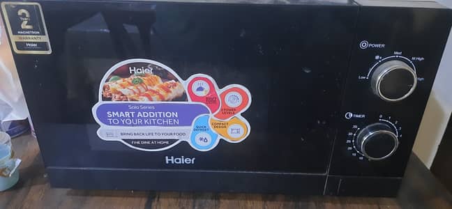 Haier microwave 20 ltrs used 9 months