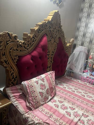 King size Bed wardrobe dressing side table mattress