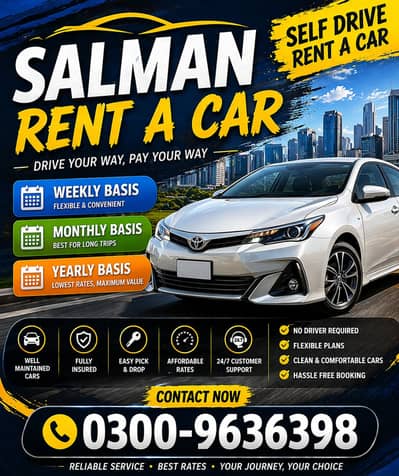 Self Drive Rent a Car in Lahore / Car Rent Services / Rent Car Booking