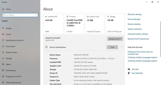 DELL OptiPlex 390 Intel® Core™ i5 i5-2400