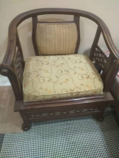 5 seaters wood sofa set