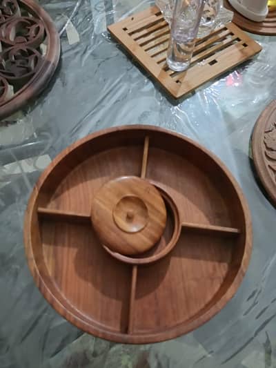 wooden Dry fruit try with lid