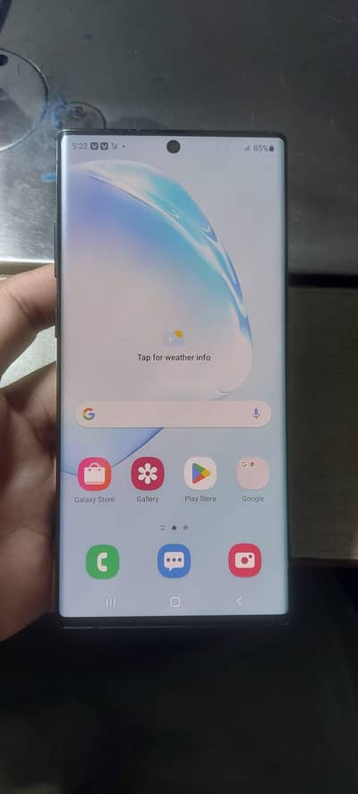 sumsung note 10 plus  12/256 all ok mobil hai  desply ma halki shar hi