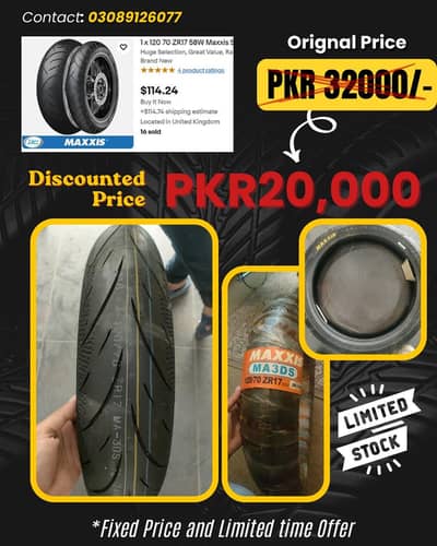 MAXXIS ORIGINAL (Made in Taiwan). Unused Fresh tyre