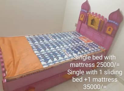 Double Bed Sliding with Mattress