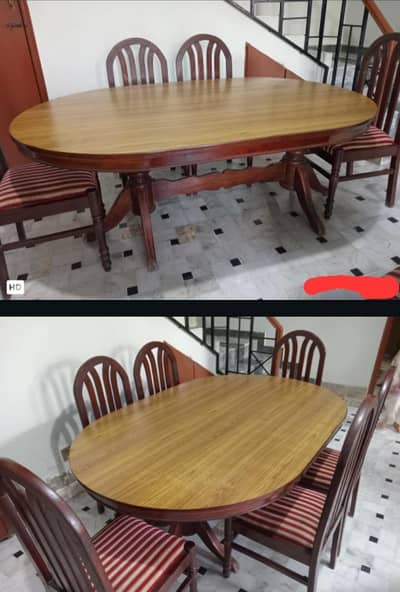 Dining table with 6 chairs
