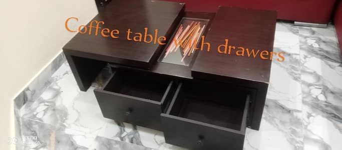 Coffee Table With Drawers | LED Console | Dining Table With 6 Chairs