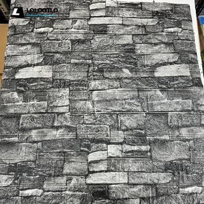 Self Adhesive 3D Wall Brick Sheets Foamic 2.3 x 2.5 Feet, 3D Wallpaper