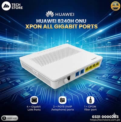 Huawei EchoLife HG8240H XPON ONU | 4GE 2POTS Fiber Modem