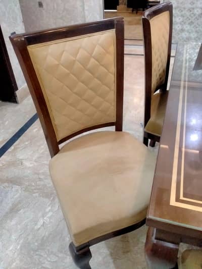 dining table with six chairs