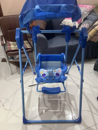 Baby manual swing with chair
