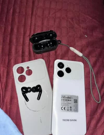 Tecno spark 40 With BOx  and chargar original ha