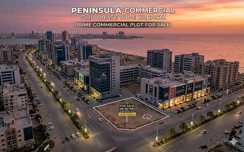 Best Price Commercial Plot Peninsula Commercial Lane-12 DHA Phase VIII-E