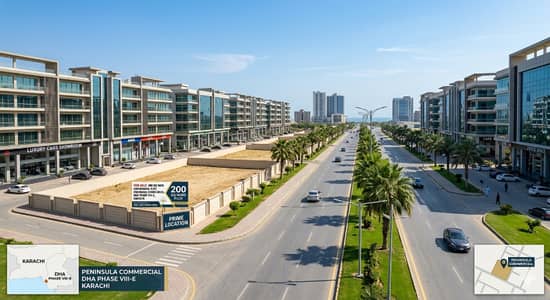 Commercial Plot For Sale Peninsula Commercial Lane-12 DHA Phase VIII-E