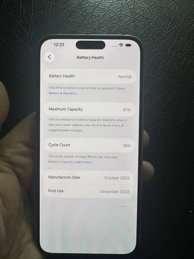 15 pro max like brand new phone with 91 % battery health.