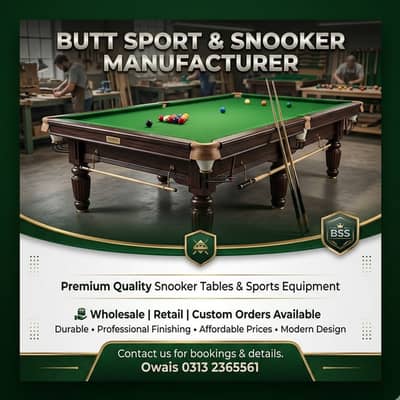 Snooker table | American Pool table | Rod Game | Patti Game | Biliard