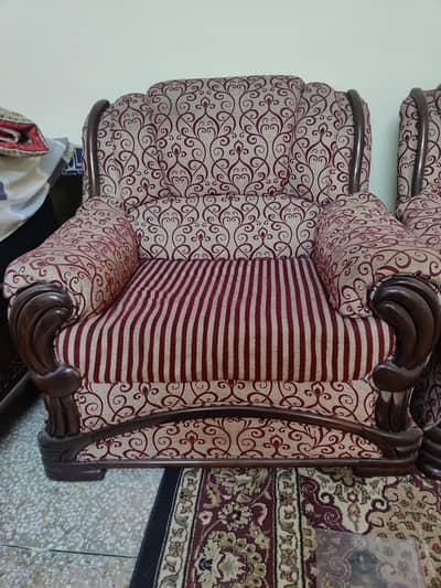 7 seater sofa set 3 tables k sath Tali ki lakri ka