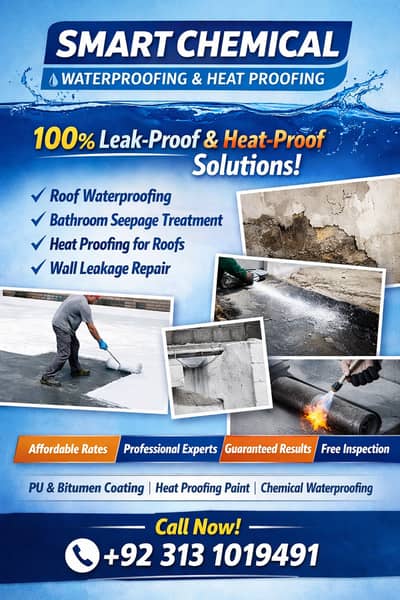 Roof waterproofing services | Bathroom Leakage | Heat proofing Repair