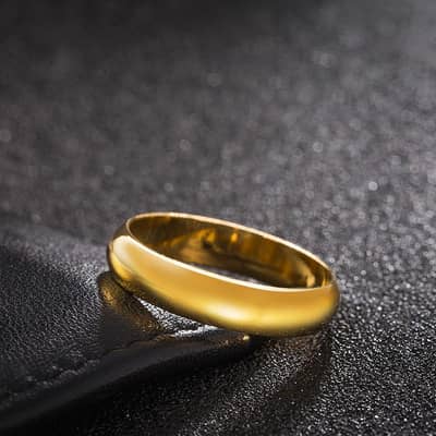 Gold Ring Pair for Men Women Daily wear
