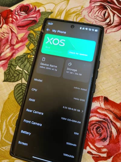Infinix zero 40 256/16 10/9.5 black color