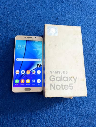 NOTE 5 WITH BOX OFFICIAL PTA DUAL SIM finger Print ok 4GB 32GB