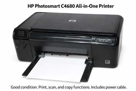 hp Photosmart c4680 all in one printer  touch screen clear results
