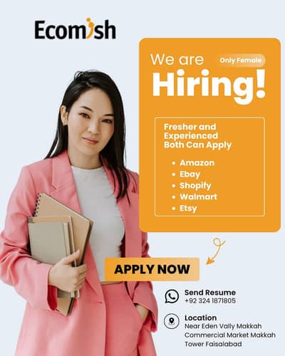Urgent Hiring Opportunity for Females: E-commerce Team at Ecomish