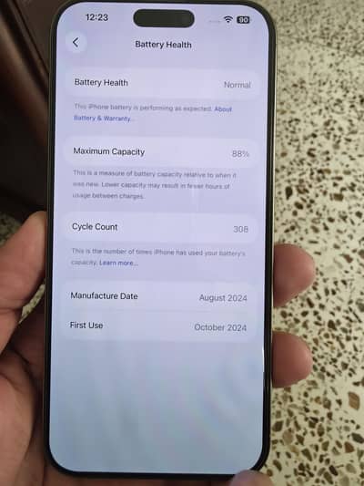 Iphone 16 pro max Official Pta Approved 256gb Silver Colour