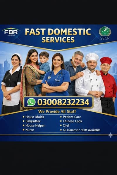 We provide Housemaids/Babysitter/Cook/Attendants/Drivers etc