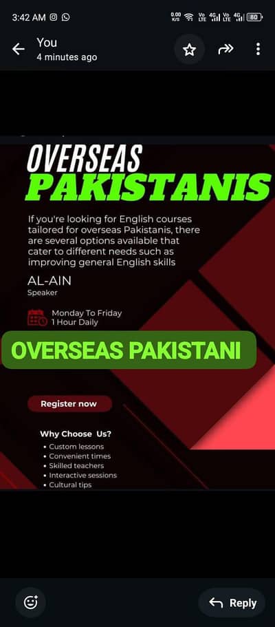 International Spoken English Course/Foreign Qualified Female Teacher