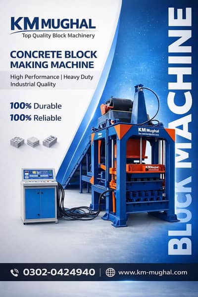 Concrete Kerbstone, Paver Tiles, Solid & Hollow Block Making Machine