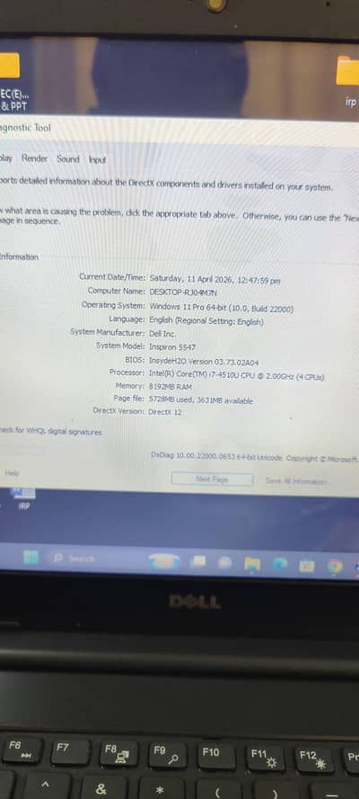 Dell Inspiron 5547 i7 ,4th Gen