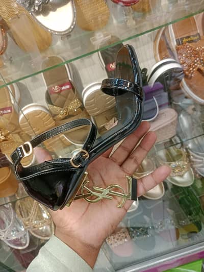 YSL Monogram Sculpted Heel