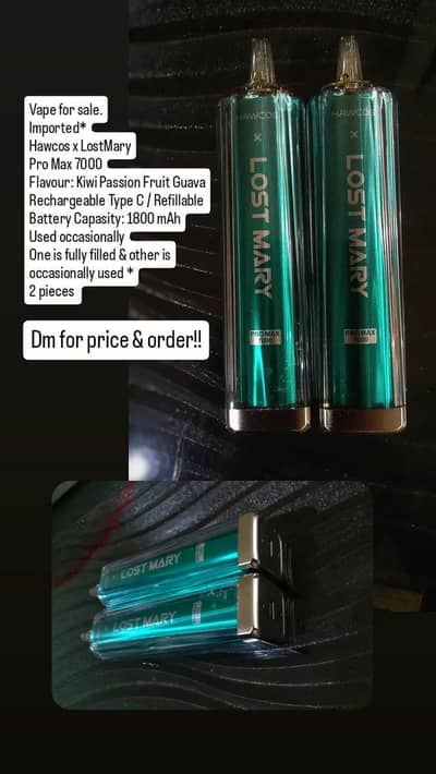 Imported Hawcos x Lost Mary Pro Max 7000 Vape 18+ Only