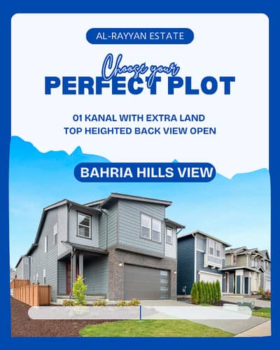 01 KANAL HEIGHTED WITH EXTRA LAND FOR SALE IN BAHRIA HILLS VIEW, RAWALPINDI